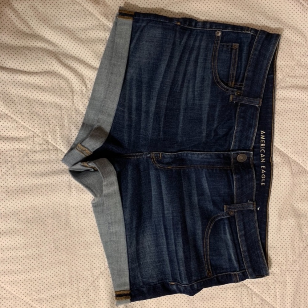 AE high-waisted denim short shorts